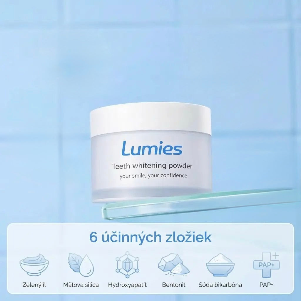 Prášok pre prirodzene belší úsmev