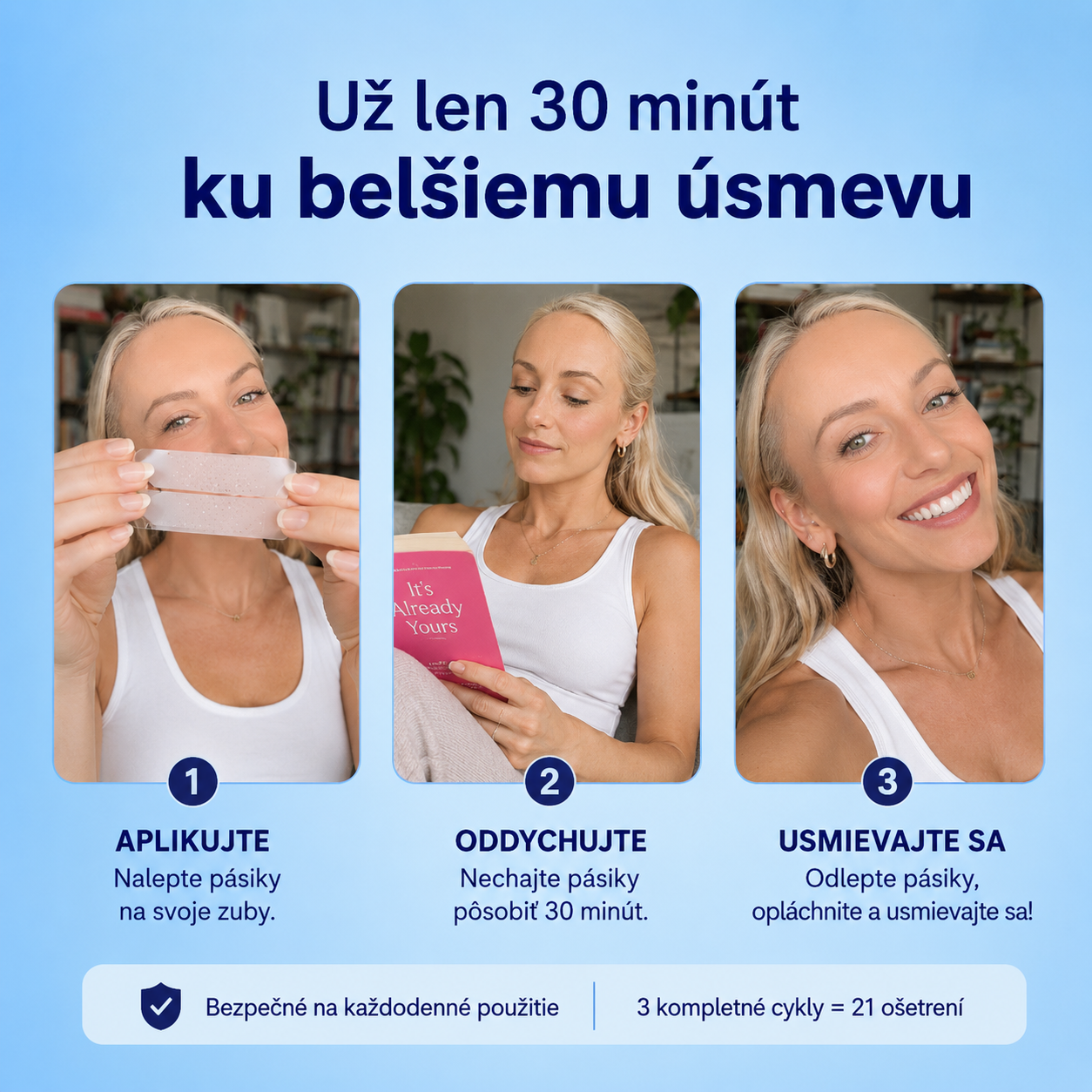 PAP+ Pokročilé bieliace pásiky na zuby